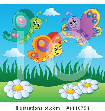 Royalty-Free (RF) Butterfly Clipart Illustration by visekart - Stock Sample #1110754