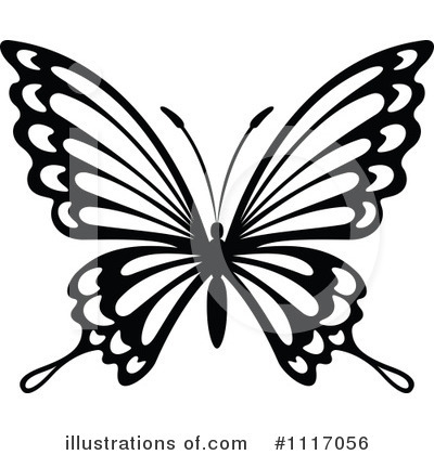 Royalty-Free (RF) Butterfly Clipart Illustration by Vector Tradition SM - Stock Sample #1117056