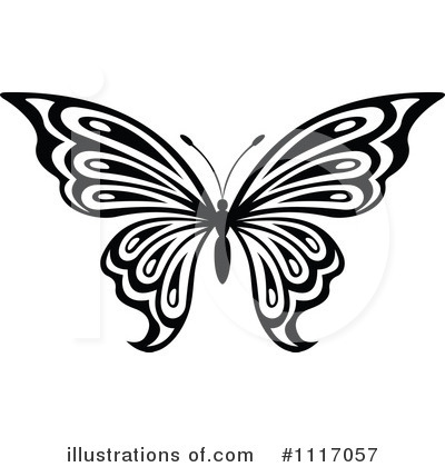 Royalty-Free (RF) Butterfly Clipart Illustration by Vector Tradition SM - Stock Sample #1117057
