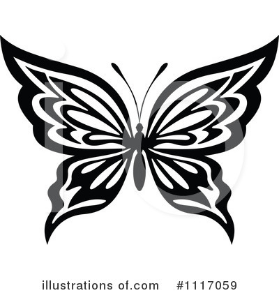 Royalty-Free (RF) Butterfly Clipart Illustration by Vector Tradition SM - Stock Sample #1117059