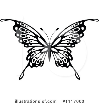 Royalty-Free (RF) Butterfly Clipart Illustration by Vector Tradition SM - Stock Sample #1117060