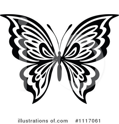 Royalty-Free (RF) Butterfly Clipart Illustration by Vector Tradition SM - Stock Sample #1117061