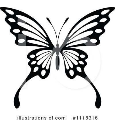 Royalty-Free (RF) Butterfly Clipart Illustration by Vector Tradition SM - Stock Sample #1118316