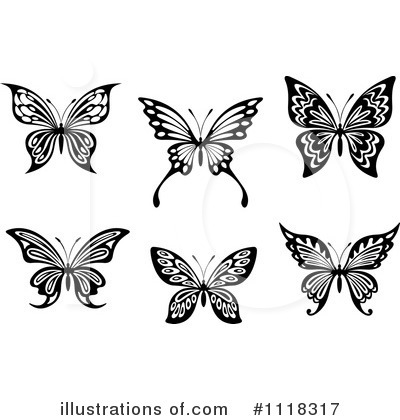 Butterflies Clipart #1118317 by Vector Tradition SM