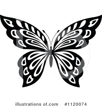 Royalty-Free (RF) Butterfly Clipart Illustration by Vector Tradition SM - Stock Sample #1120074