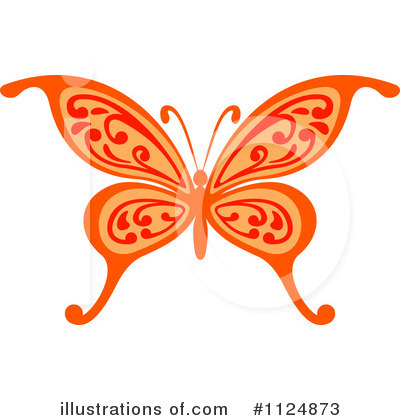 Royalty-Free (RF) Butterfly Clipart Illustration by Vector Tradition SM - Stock Sample #1124873