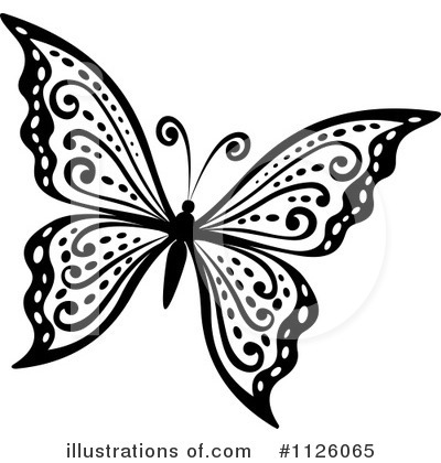 Royalty-Free (RF) Butterfly Clipart Illustration by Vector Tradition SM - Stock Sample #1126065