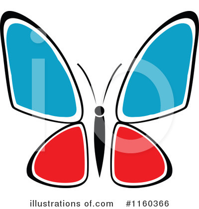 Royalty-Free (RF) Butterfly Clipart Illustration by Vector Tradition SM - Stock Sample #1160366