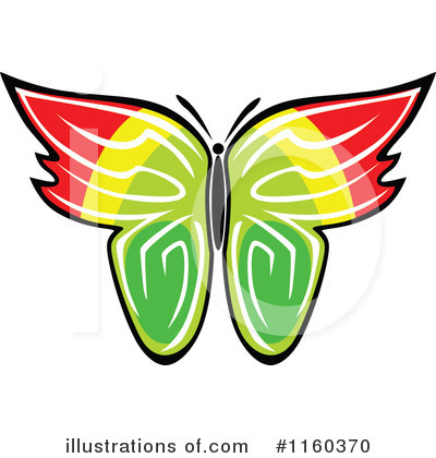 Royalty-Free (RF) Butterfly Clipart Illustration by Vector Tradition SM - Stock Sample #1160370