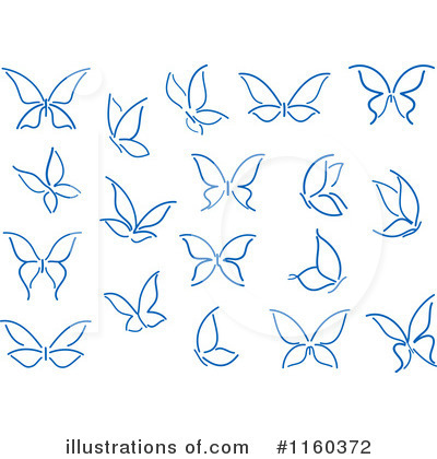 Blue Butterfly Clipart #1160372 by Vector Tradition SM