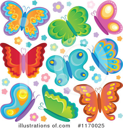 Royalty-Free (RF) Butterfly Clipart Illustration by visekart - Stock Sample #1170025