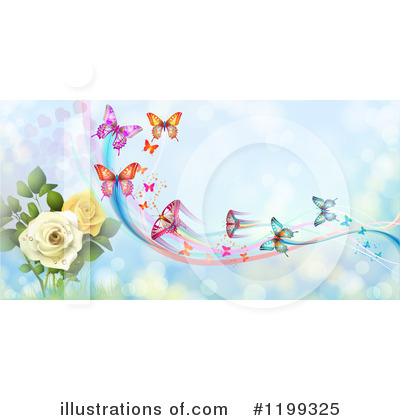 Royalty-Free (RF) Butterfly Clipart Illustration by merlinul - Stock Sample #1199325