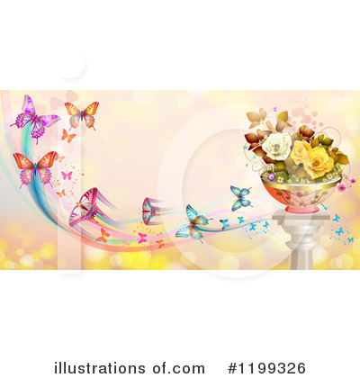 Royalty-Free (RF) Butterfly Clipart Illustration by merlinul - Stock Sample #1199326