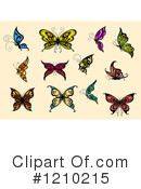 Butterfly Clipart #1210215 by Vector Tradition SM
