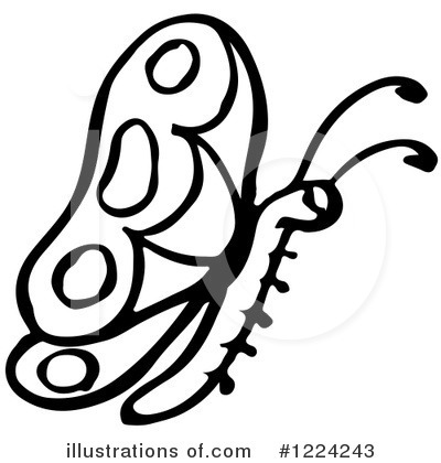 Royalty-Free (RF) Butterfly Clipart Illustration by Picsburg - Stock Sample #1224243