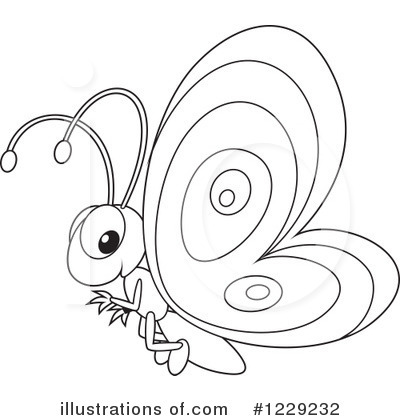 Royalty-Free (RF) Butterfly Clipart Illustration by Alex Bannykh - Stock Sample #1229232