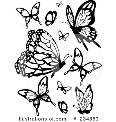 Royalty-Free (RF) Butterfly Clipart Illustration by BNP Design Studio - Stock Sample #1234883