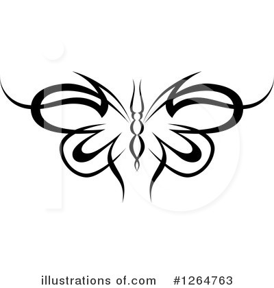 Royalty-Free (RF) Butterfly Clipart Illustration by Vector Tradition SM - Stock Sample #1264763