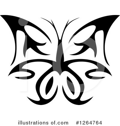 Royalty-Free (RF) Butterfly Clipart Illustration by Vector Tradition SM - Stock Sample #1264764