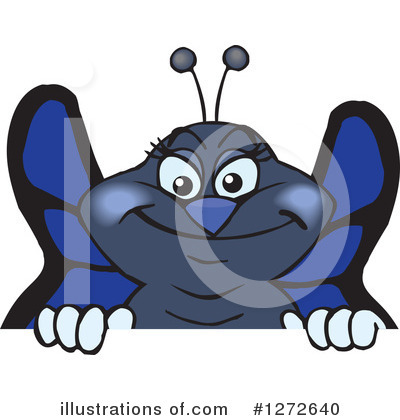 Blue Butterfly Clipart #1272640 by Dennis Holmes Designs