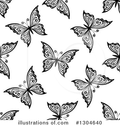 Royalty-Free (RF) Butterfly Clipart Illustration by Vector Tradition SM - Stock Sample #1304640