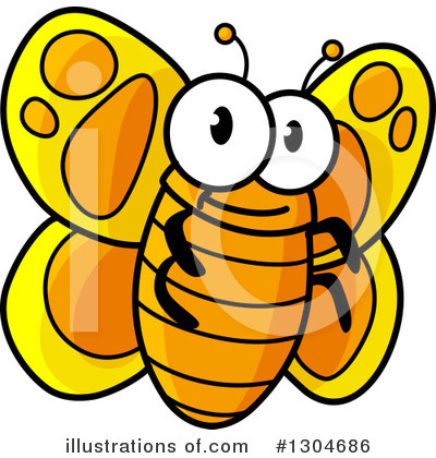 Royalty-Free (RF) Butterfly Clipart Illustration by Vector Tradition SM - Stock Sample #1304686