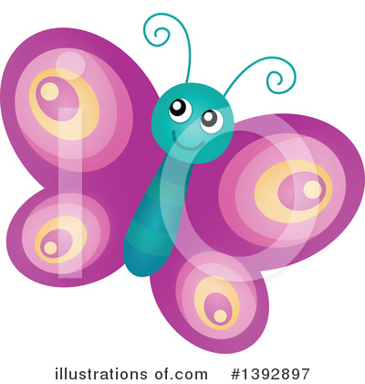 Royalty-Free (RF) Butterfly Clipart Illustration by visekart - Stock Sample #1392897