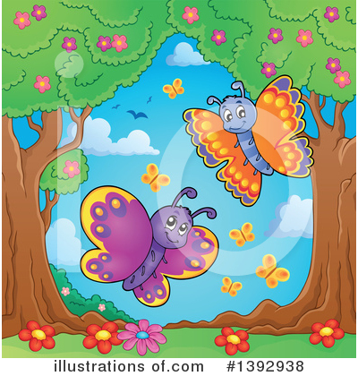 Royalty-Free (RF) Butterfly Clipart Illustration by visekart - Stock Sample #1392938
