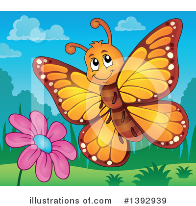 Royalty-Free (RF) Butterfly Clipart Illustration by visekart - Stock Sample #1392939