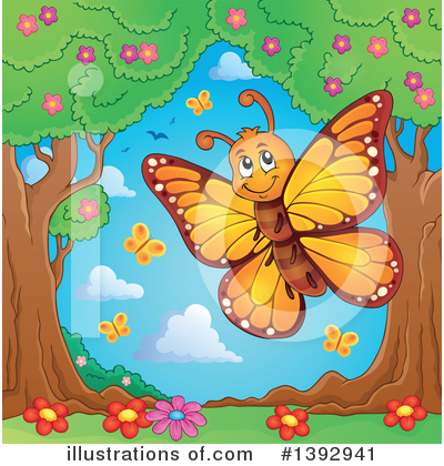 Royalty-Free (RF) Butterfly Clipart Illustration by visekart - Stock Sample #1392941