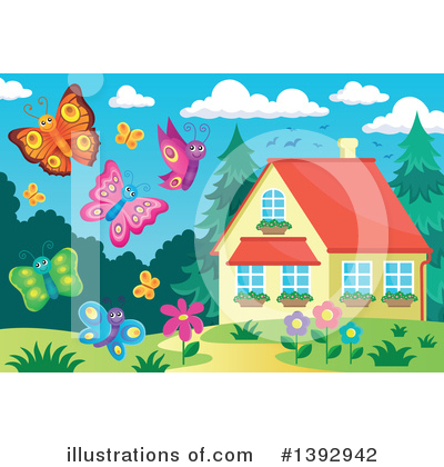 Royalty-Free (RF) Butterfly Clipart Illustration by visekart - Stock Sample #1392942