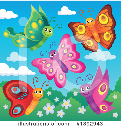 Royalty-Free (RF) Butterfly Clipart Illustration by visekart - Stock Sample #1392943