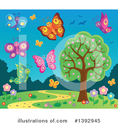 Royalty-Free (RF) Butterfly Clipart Illustration by visekart - Stock Sample #1392945