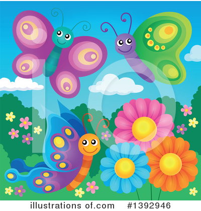 Royalty-Free (RF) Butterfly Clipart Illustration by visekart - Stock Sample #1392946