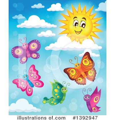 Royalty-Free (RF) Butterfly Clipart Illustration by visekart - Stock Sample #1392947