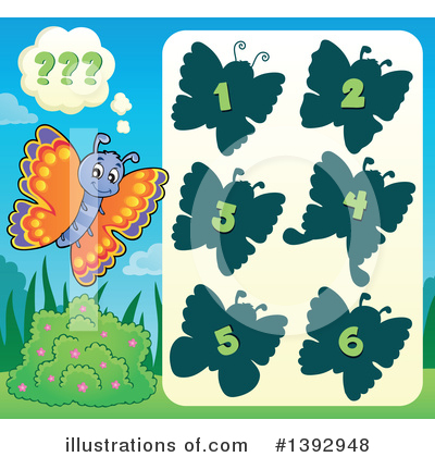 Royalty-Free (RF) Butterfly Clipart Illustration by visekart - Stock Sample #1392948