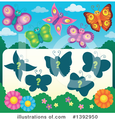 Royalty-Free (RF) Butterfly Clipart Illustration by visekart - Stock Sample #1392950