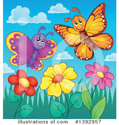 Royalty-Free (RF) Butterfly Clipart Illustration by visekart - Stock Sample #1392957
