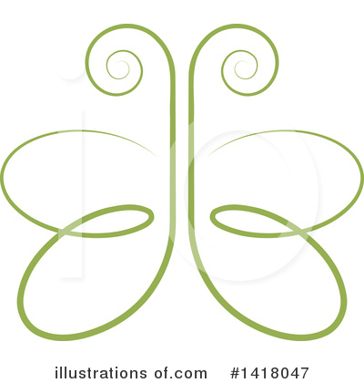 Royalty-Free (RF) Butterfly Clipart Illustration by Lal Perera - Stock Sample #1418047
