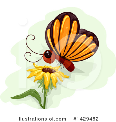 Royalty-Free (RF) Butterfly Clipart Illustration by BNP Design Studio - Stock Sample #1429482