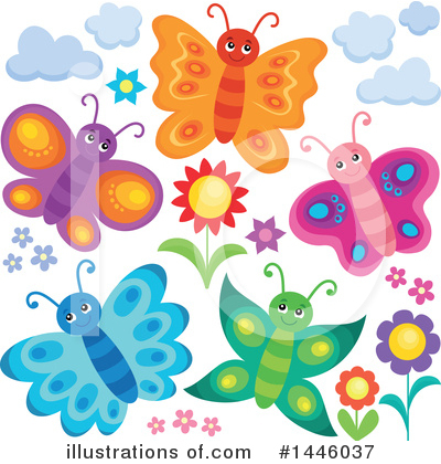 Royalty-Free (RF) Butterfly Clipart Illustration by visekart - Stock Sample #1446037