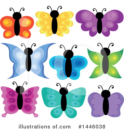 Royalty-Free (RF) Butterfly Clipart Illustration by visekart - Stock Sample #1446038