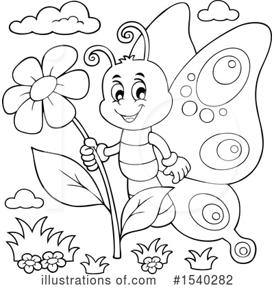 Royalty-Free (RF) Butterfly Clipart Illustration by visekart - Stock Sample #1540282