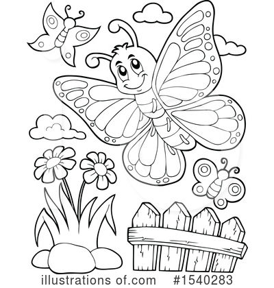 Royalty-Free (RF) Butterfly Clipart Illustration by visekart - Stock Sample #1540283