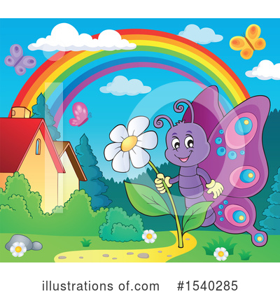 Royalty-Free (RF) Butterfly Clipart Illustration by visekart - Stock Sample #1540285