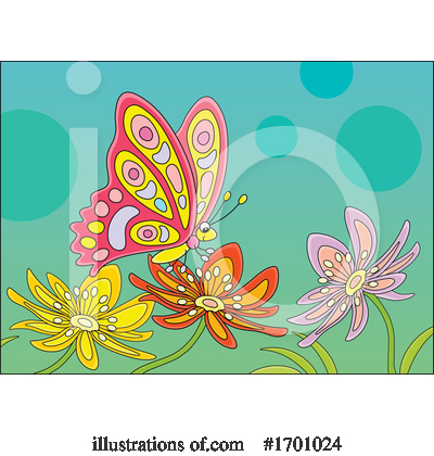 Royalty-Free (RF) Butterfly Clipart Illustration by Alex Bannykh - Stock Sample #1701024