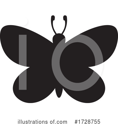 Royalty-Free (RF) Butterfly Clipart Illustration by Any Vector - Stock Sample #1728755