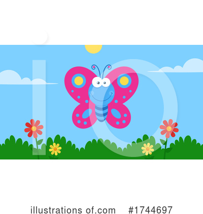 Royalty-Free (RF) Butterfly Clipart Illustration by Hit Toon - Stock Sample #1744697