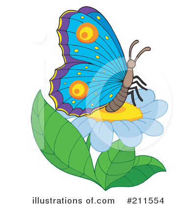 Royalty-Free (RF) Butterfly Clipart Illustration by visekart - Stock Sample #211554