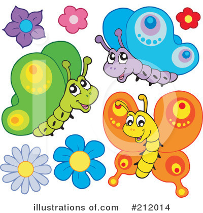 Royalty-Free (RF) Butterfly Clipart Illustration by visekart - Stock Sample #212014